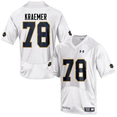 Notre Dame Fighting Irish Men's Tommy Kraemer #78 White Under Armour Authentic Stitched College NCAA Football Jersey FOF5499AM